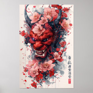 Japans Irezumi Hannya Tattoo Poster