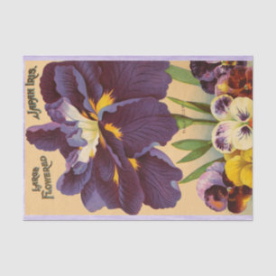 Japans Iris en Pansies  Weefselpapier Tissuepapier