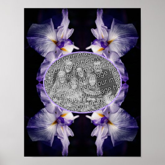 Japans Iris Flower Lijst Creëer Uw eigen foto Poster (Voorkant)