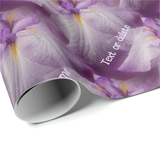 Japans Iris Flower Natuur gepersonaliseerd Cadeaupapier (Rol Hoek)