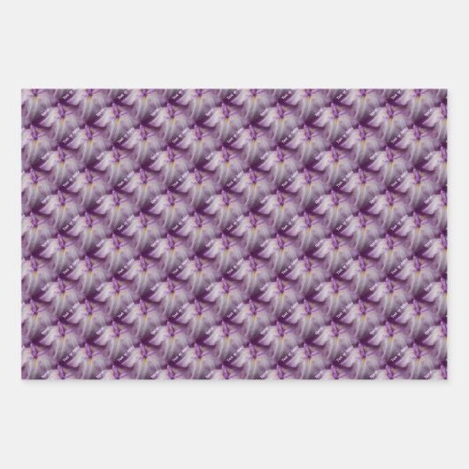 Japans Iris Flower Natuur gepersonaliseerd Inpakpapier Vel (Voorkant 3)