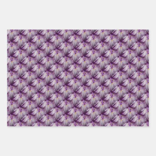 Japans Iris Flower Natuur gepersonaliseerd Inpakpapier Vel (Voorkant)