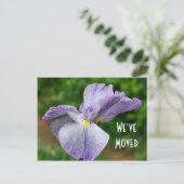 Japans Iris Nieuw Adres Floral Briefkaart (Staand voorkant)