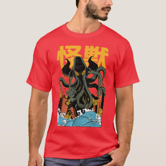 Japans Japan Kaiju Monster Chutulu Octopus Manga T-shirt