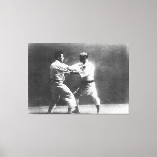 Japans Judoka Jigoro Kano Kyuzo Mifue Judo Canvas Afdruk