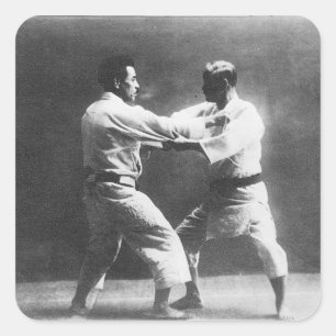 Japans Judoka Jigoro Kano Kyuzo Mifue Judo Vierkante Sticker