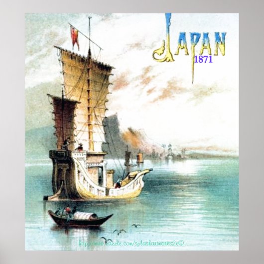 " Japans junk-1871," Poster (Voorkant)