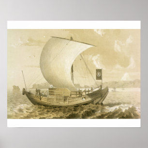 Japans junk, geb. door Sarony & Co., c.1856 (litho Poster