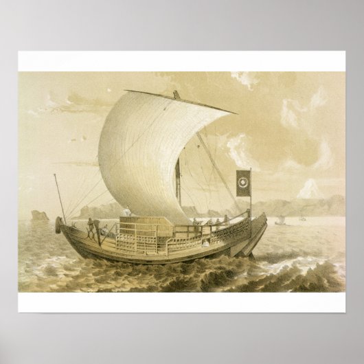 Japans junk, geb. door Sarony & Co., c.1856 (litho Poster (Voorkant)