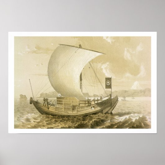 Japans junk, geb. door Sarony & Co., c.1856 (litho Poster (Voorkant)