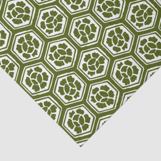 Japans Kabuki Flower Pattern Tissue Paper Tissuepapier (Detail)