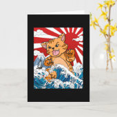 Japans Kaiju Cat Anime Manga kawaii otaku Kaart (Gele Bloem)