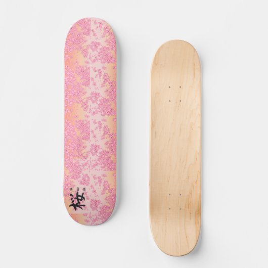 Japans Kanji Calligraphy Sakura Persoonlijk Skateboard (Voorkant)