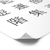 Japans kanji-diagram - Derde graad Poster (Hoek)