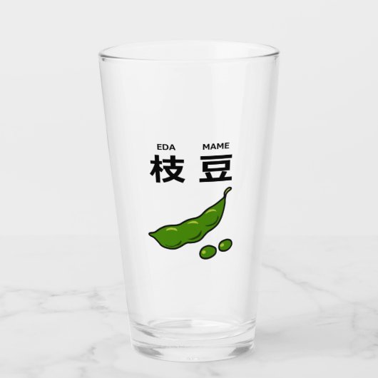Japans Kanji Edamame Glas (Voorkant)