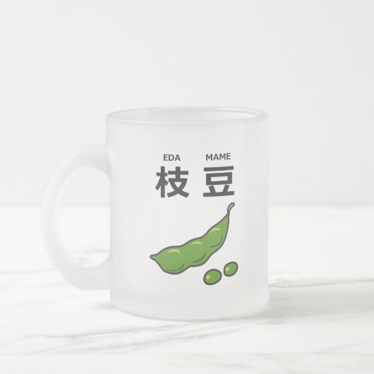 Japans Kanji Edamame Matglas Koffiemok (Links)