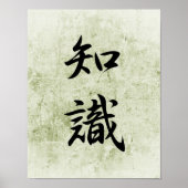 Japans Kanji for Knowledge - Chishiki Poster (Voorkant)