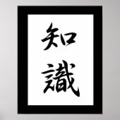 Japans Kanji for Knowledge - Chishiki Poster (Voorkant)