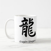 Japans kanji symbool Dragon Koffiemok (Links)