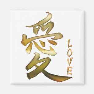 Japans KANJI-symbool voor de liefdesreeks Magneet