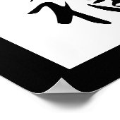 Japans Kanji voor Geluk - Koufuku Poster (Hoek)