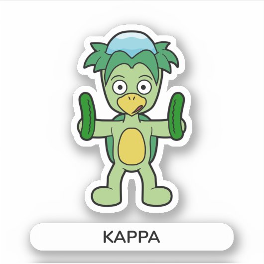 Japans Kappa Yokai Sticker (Voorkant)