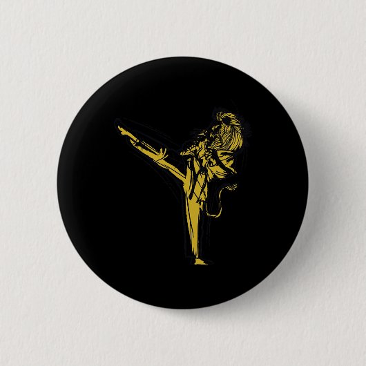 Japans Karate - Lion Fighter Ronde Button 5,7 Cm (Voorkant)