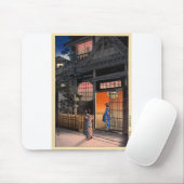 Japans kasamatsu nachtdorpspartkunst muismat (Met muis)