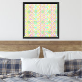 Japans Kasuri-patroon Canvas Afdruk (Insitu (Slaapkamer))