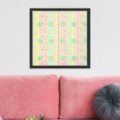 Japans Kasuri-patroon Canvas Afdruk (Insitu (Woonkamer))