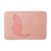 Japans kat - koraal Oranje batik Badmat (Voorkant)
