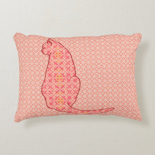 Japans kat - koraal Oranje batik Decoratief Kussen