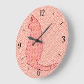 Japans kat - koraal Oranje batik Grote Klok (Hoek)