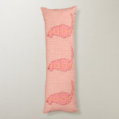 Japans kat - koraal Oranje batik Lichaamskussen (Achterkant (Verticaal))