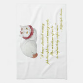 Japans Kat Kunst Filosofie Quote Kitchen Towel Theedoek (Verticaal)