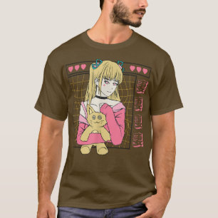 Japans kat meisje animum personage Japanse esthesi T-shirt