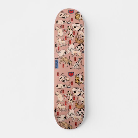 Japans kat Woodblock ukiyo-e  Kat Persoonlijk Skateboard (Voorkant)