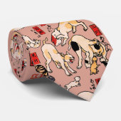 Japans kat Woodblock ukiyo-e Kat Stropdas (Opgerold)