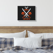 Japans Katana-zwaard Canvas Afdruk (Insitu (Slaapkamer))
