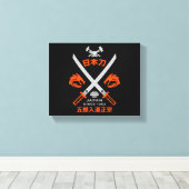 Japans Katana-zwaard Canvas Afdruk (Insitu (Houten vloer))