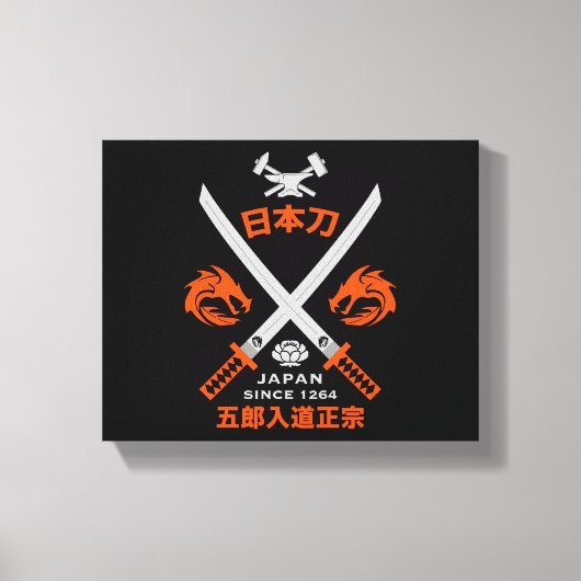 Japans Katana-zwaard Canvas Afdruk (Voorkant)