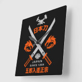 Japans Katana-zwaard Vierkante Klok (Hoek)