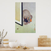  Japans katje met spinachtige Poster afdrukken (Keuken)