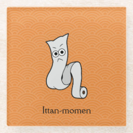 Japans Katoenen Roll Ittan-momen: Cartoon Yokai Glazen Onderzetter