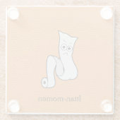 Japans Katoenen Roll Ittan-momen: Cartoon Yokai Glazen Onderzetter (Achterkant)