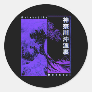 Japans Katsushika Hokusai Grote Golf uit Kanagaw Ronde Sticker