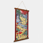 Japans Kattenland, Utagawa Kunitoshi Hangend Wandkleed (Gebogen)