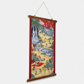 Japans Kattenland, Utagawa Kunitoshi Hangend Wandkleed (Gebogen)