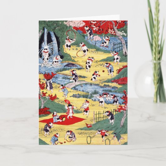 Japans Kattenland, Utagawa Kunitoshi Kaart (Voorkant)