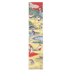 Japans Kattenland, Utagawa Kunitoshi Korte Tafelloper